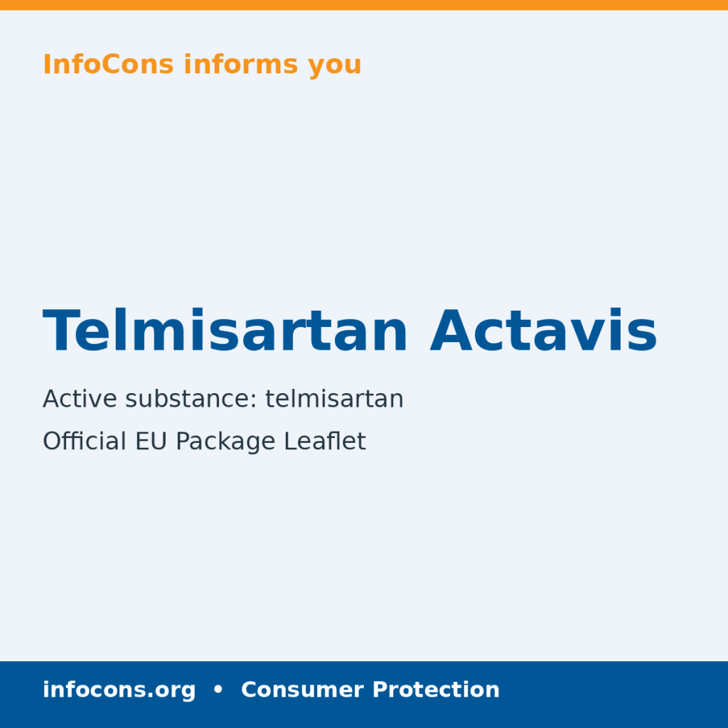 Telmisartan Actavis - Package Leaflet - InfoCons
