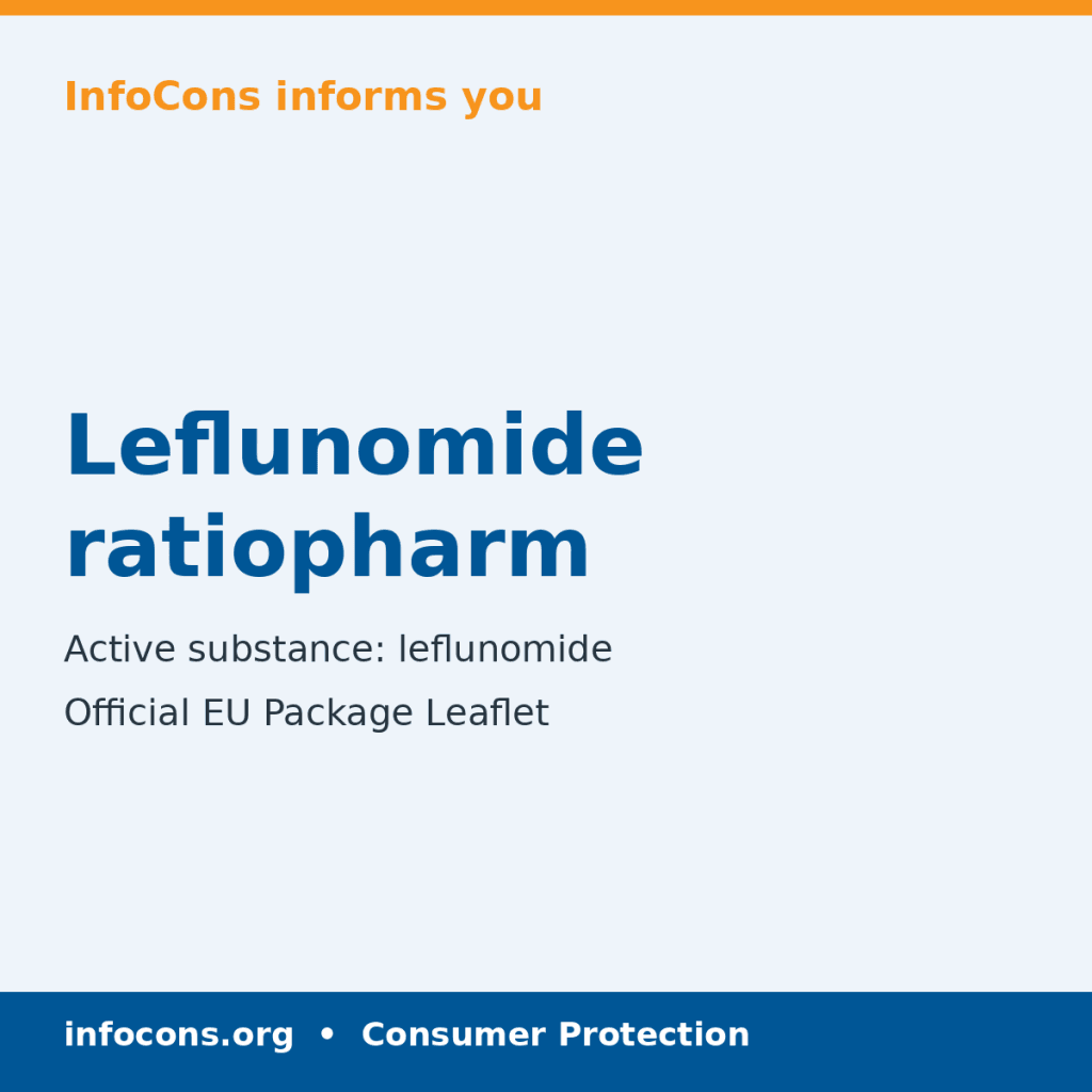 Leflunomide ratiopharm - Package Leaflet - InfoCons