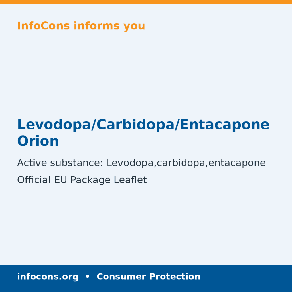 Levodopa/Carbidopa/Entacapone Orion - Package Leaflet - InfoCons