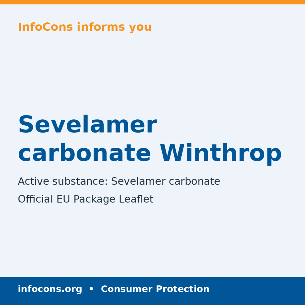 Sevelamer carbonate Winthrop - Package Leaflet - InfoCons