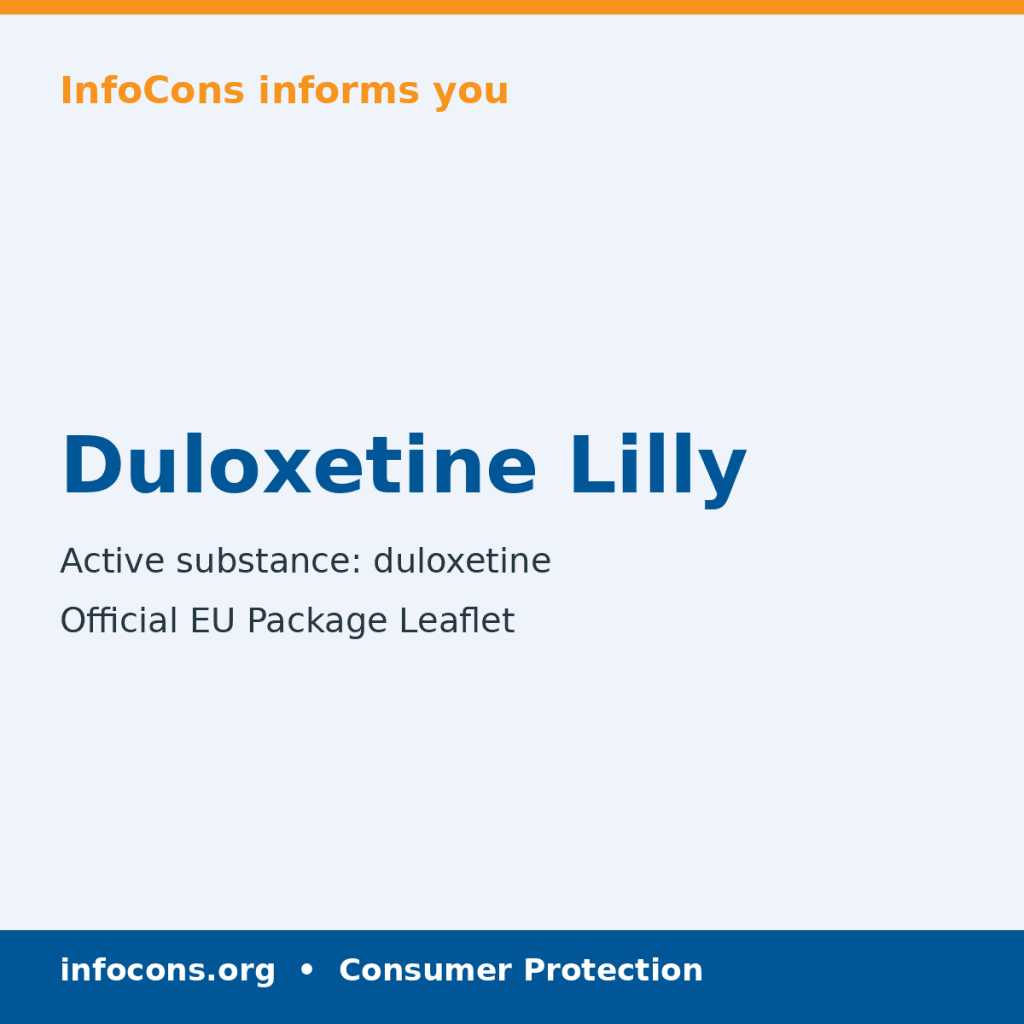 Duloxetine Lilly - Package Leaflet - InfoCons