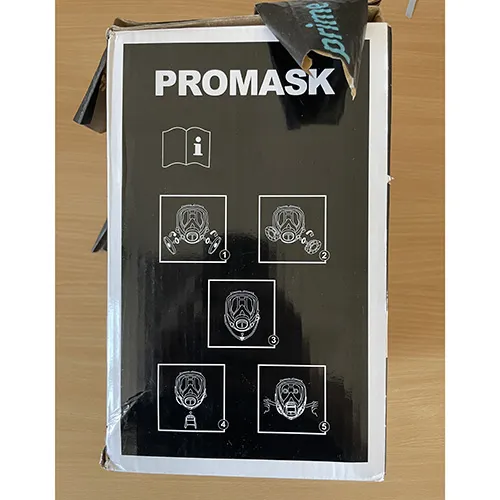 Protective full-face respirator mask, reusable with filters for dust, spray paint, welding, chemicals, sprays, etc.