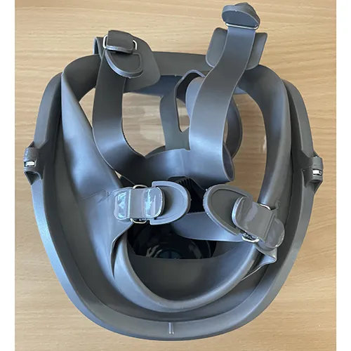 Protective full-face respirator mask, reusable with filters for dust, spray paint, welding, chemicals, sprays, etc.