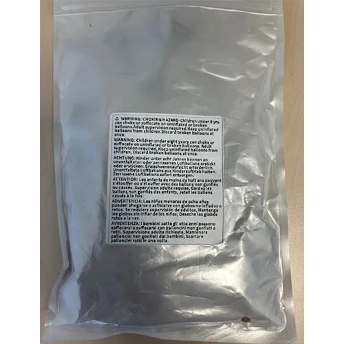 Set of grey latex balloons. Manufacturing date: 20/02/2025.