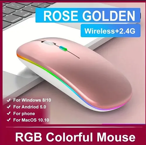 Wireless computer mouse with a USB-cable.