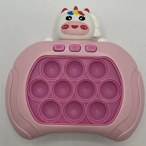 Pink electric push game toy.