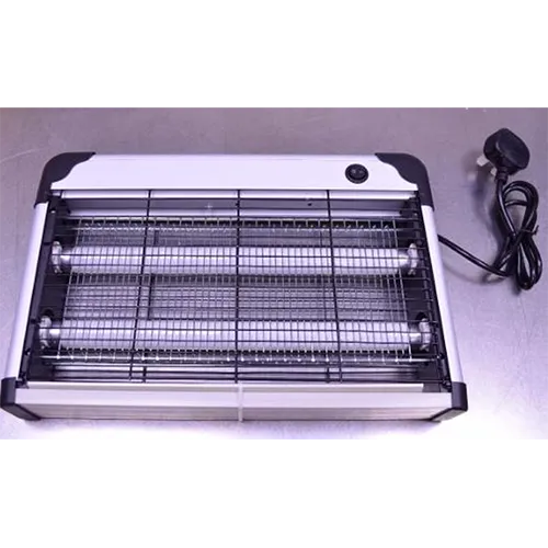 Electric UV insect killing lamp, supplied with power supply cord and plug.