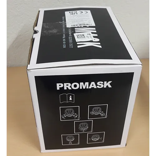 Respirator mask, marketed as ‘Full-face respirator mask with 6001 filter, dust mask for protection against fine particulate matter, painting mask for gases, vapours, epoxy resin, spray painting, chemicals, sanding, construction work, industry’.