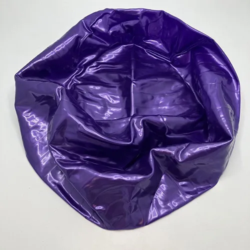 Purple yoga ball made of purple soft PVC.