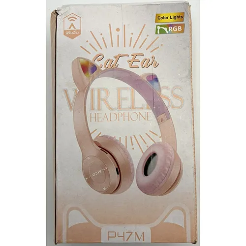 Wireless headphones in the shape of cat's ears.