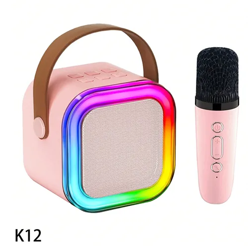 Wireless Karaoke machine with two microphones.