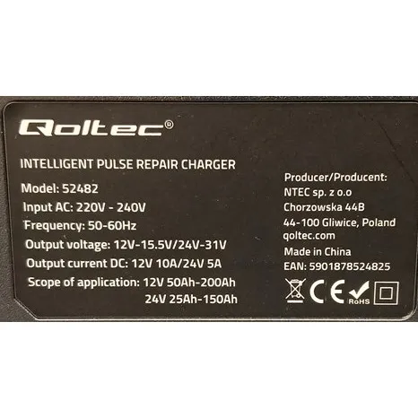 Qoltec - Car battery trickle charger