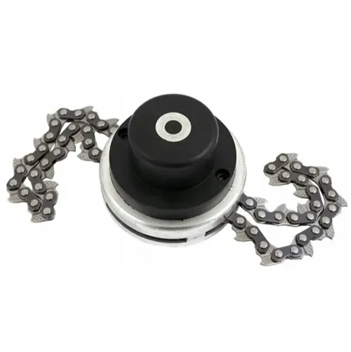 Flail-type cutting attachment with two chainsaw chains.