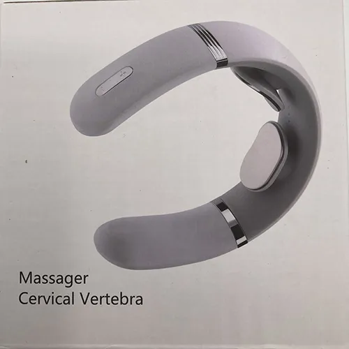 Wireless electric neck massager with a USB cable.