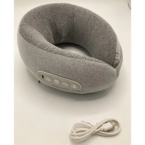 Wireless electric neck massager with a USB cable.