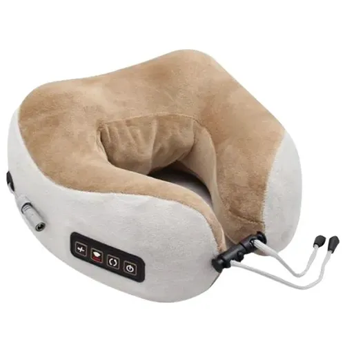 Wireless electric neck massager with a USB cable.
