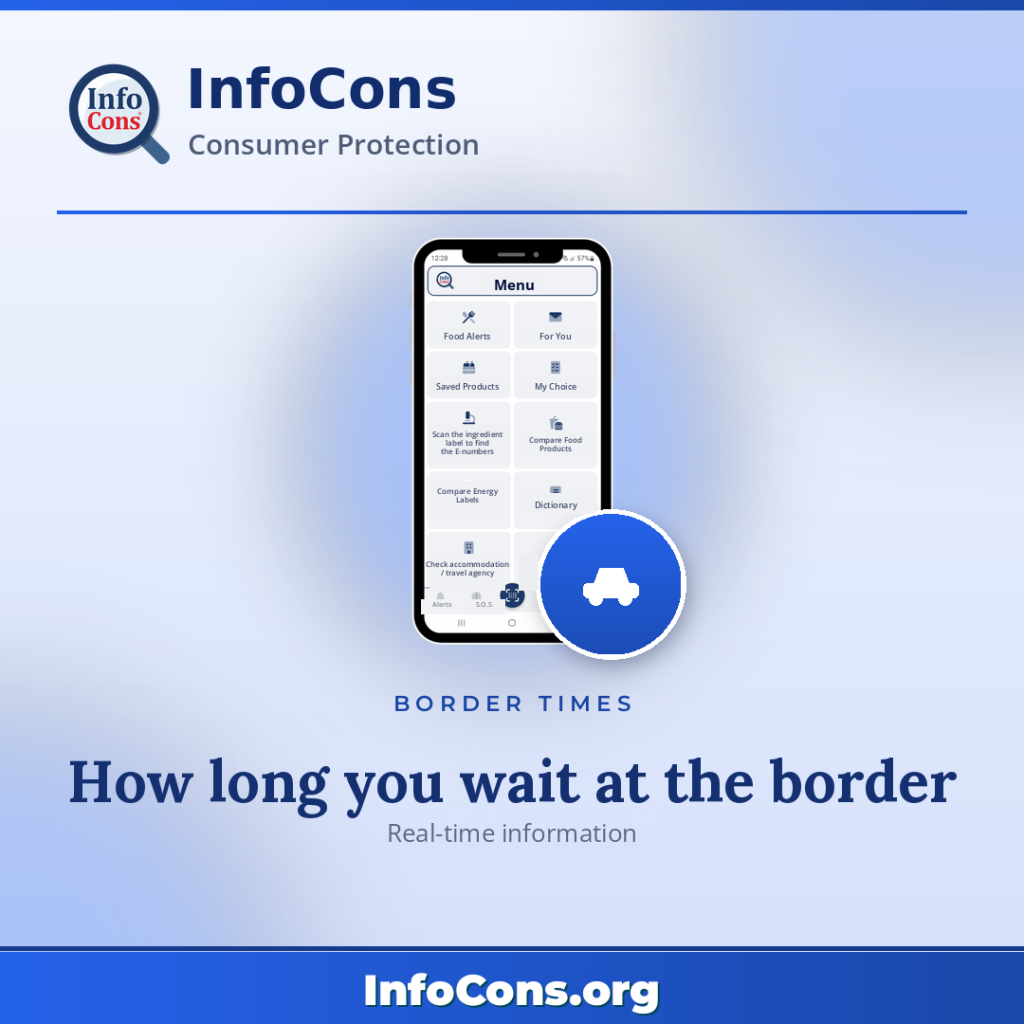 Border waiting times - see how long you'll wait before you set off - InfoCons App
