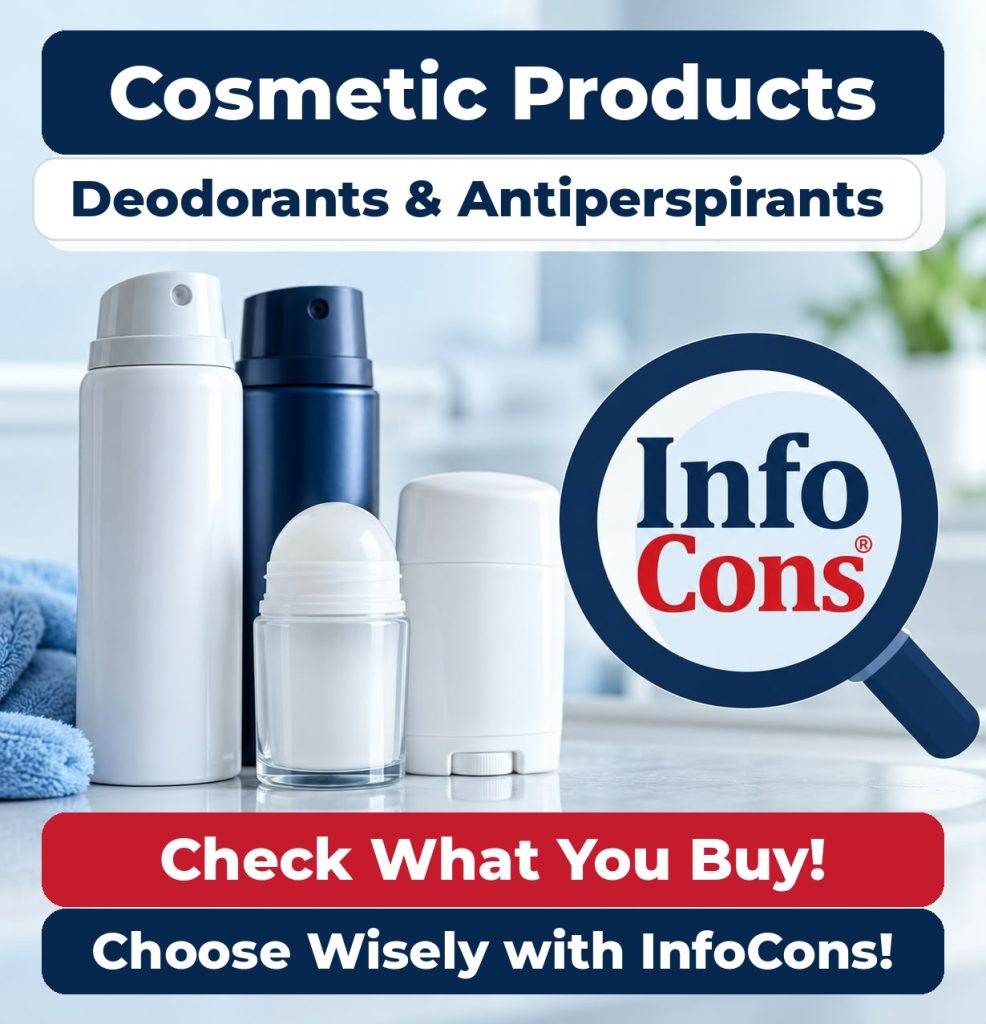 Cosmetic Products : Deodorants and Antiperspirants – Check What You Buy ! Choose Wisely with InfoCons !