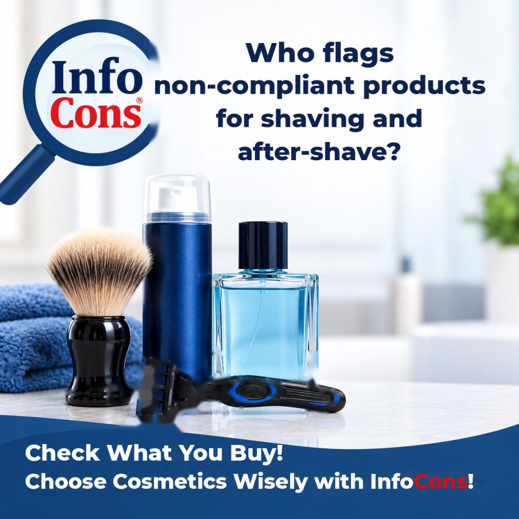 Who Flags Non-Compliant Shaving and After-Shave Products - Check What You Buy Choose Cosmetics Wisely with InfoCons