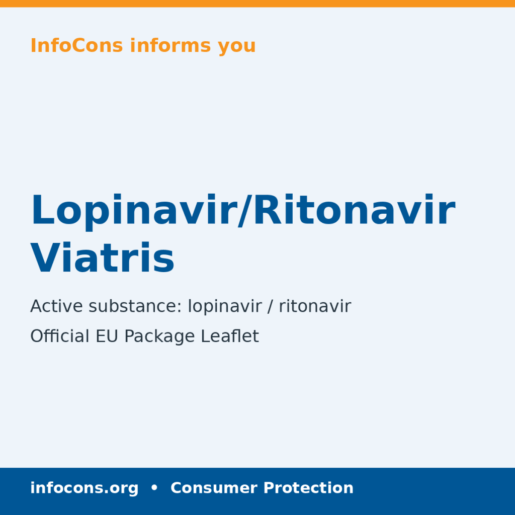 Lopinavir/Ritonavir Viatris - Package Leaflet - InfoCons