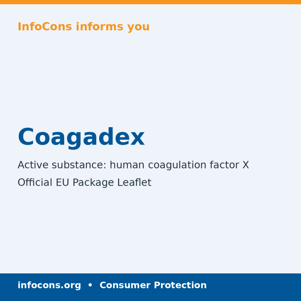 Coagadex - Package Leaflet - InfoCons