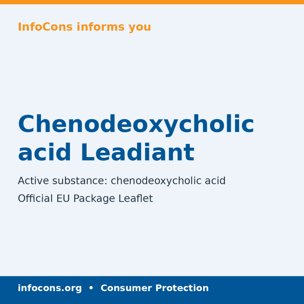 Chenodeoxycholic acid Leadiant - Package Leaflet - InfoCons