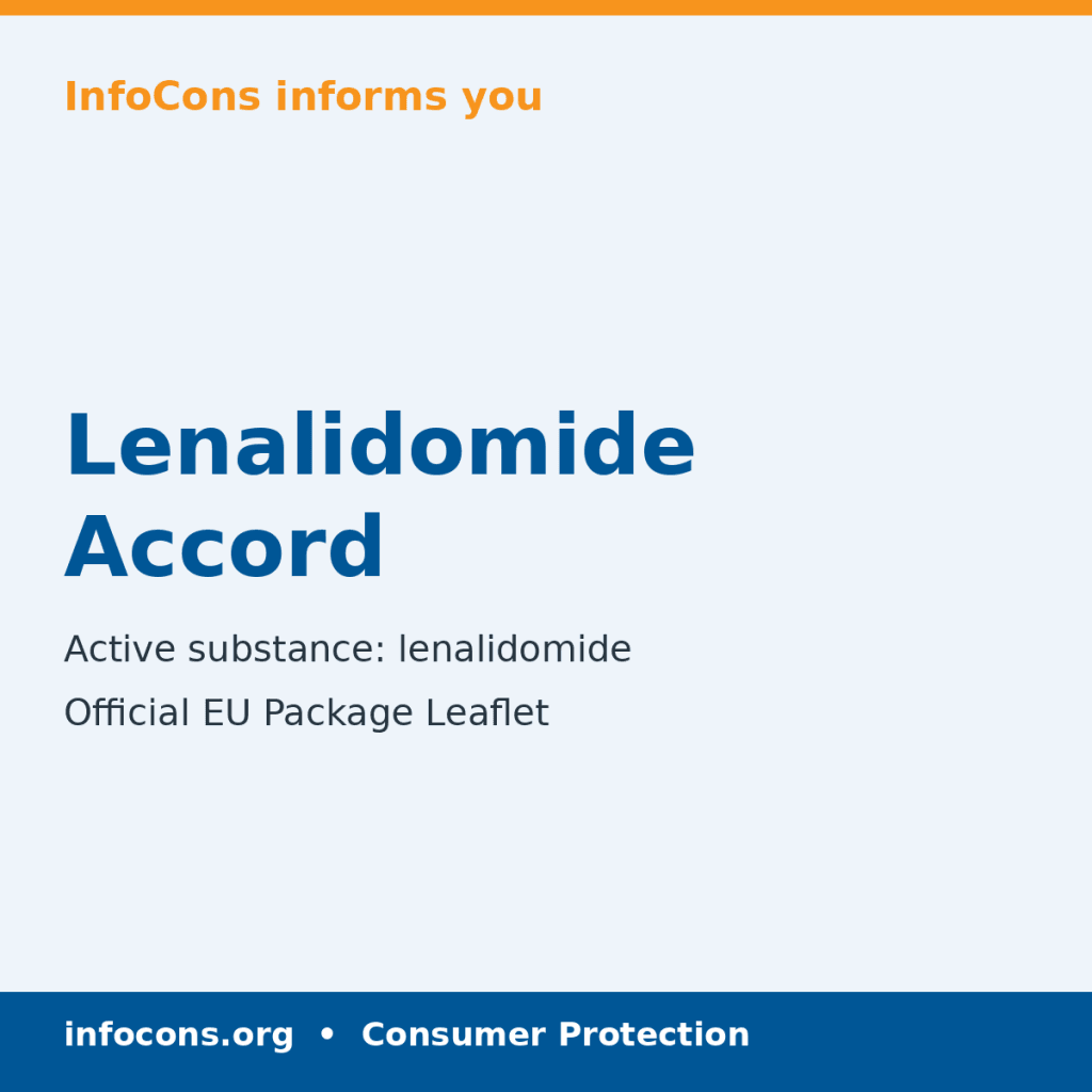 Lenalidomide Accord - Package Leaflet - InfoCons