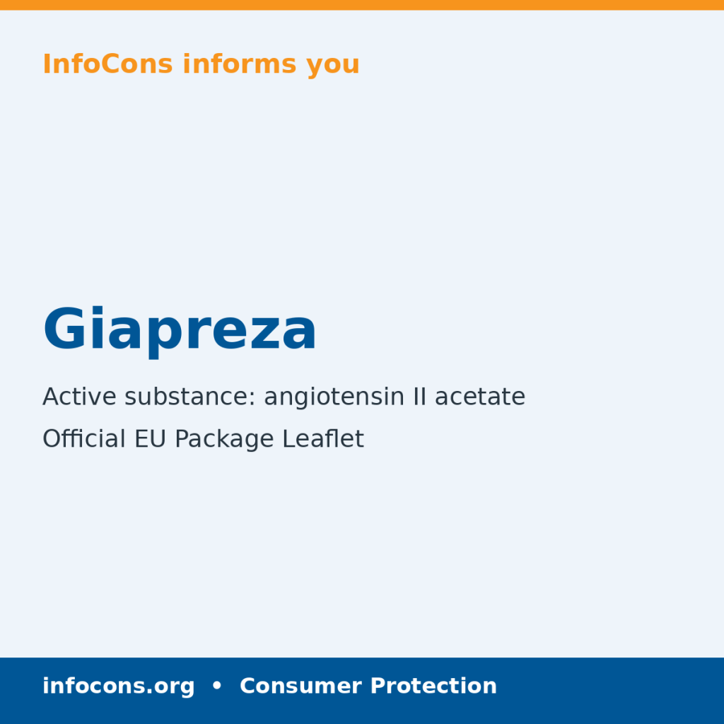 Giapreza - Package Leaflet - InfoCons