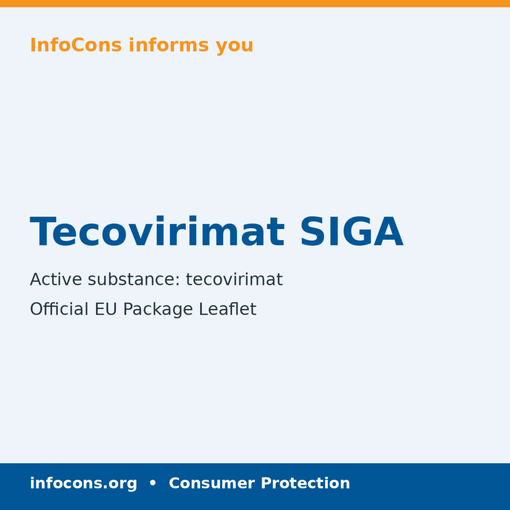 Tecovirimat SIGA - Package Leaflet - InfoCons