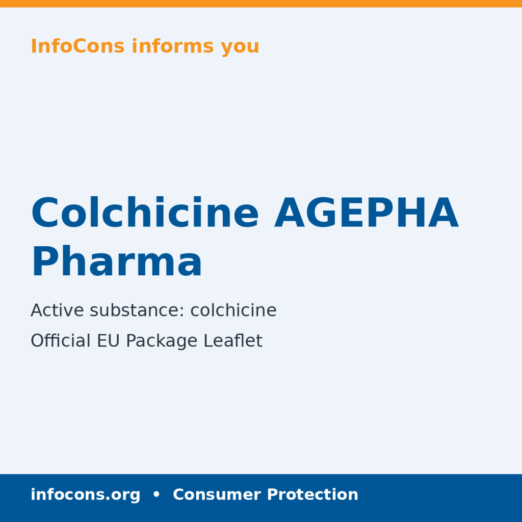 Colchicine AGEPHA Pharma - Package Leaflet - InfoCons