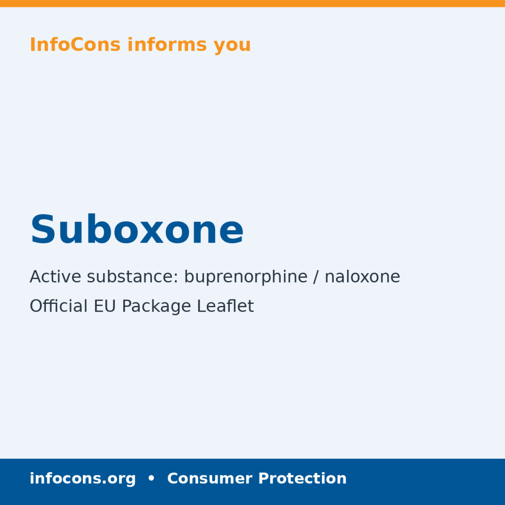 Suboxone - Package Leaflet - InfoCons